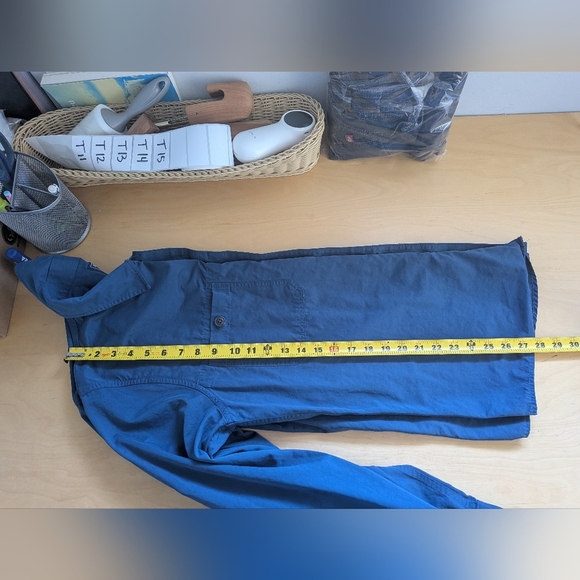 ABERCROMBIE & FITCH Men Casual Button Down Shirt Long Sleeve Size L Navy Blue - Picture 10 of 10